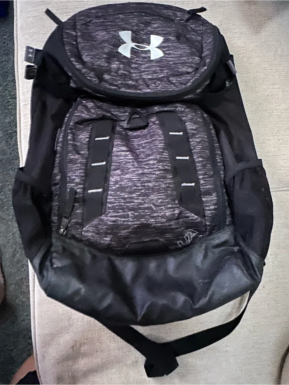 Under Armour Black and Gray Heather Performance Backpack